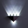 Lámpara LED de pared triangular grande de suministro de fábrica, luz de pasillo de aluminio de 5W, lámpara de decoración de pared de fondo de sala de estar para dormitorio KTV