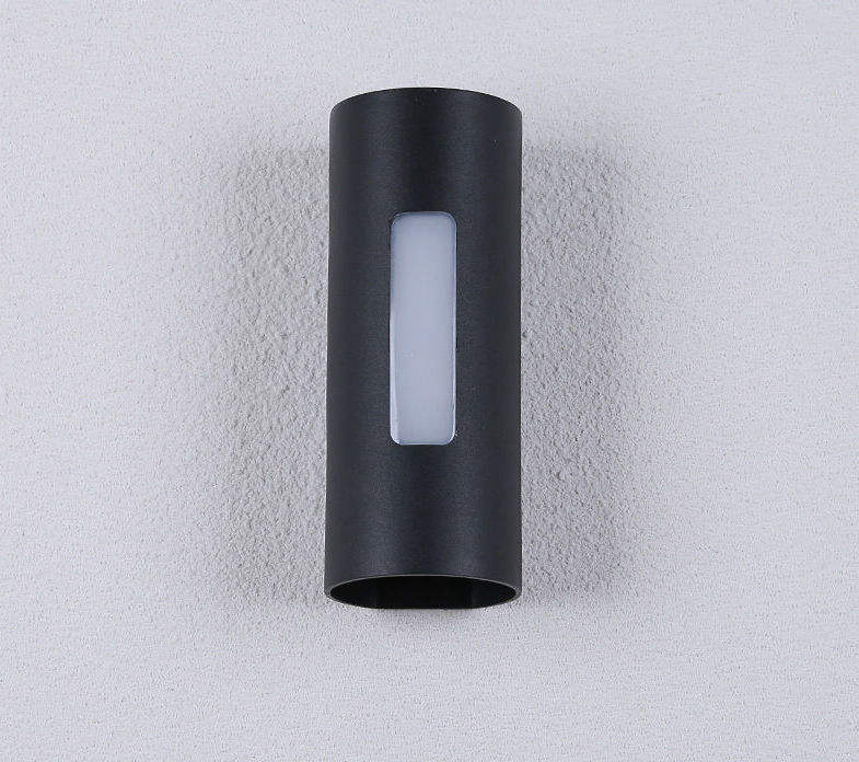 Aplique de decoración en blanco y negro Murale Led cuadrado redondo hacia arriba y hacia abajo luz Ip65 impermeable al lado de la lámpara de pared de luz cilíndrica Led