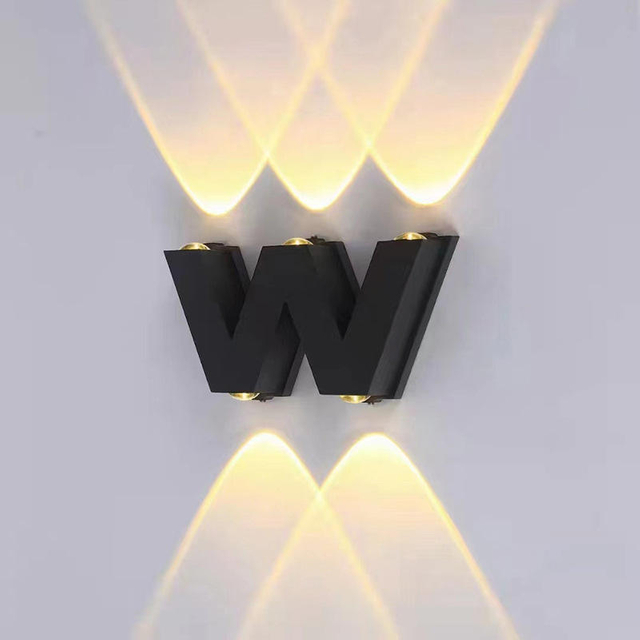 Iluminación led para montaje en pared para exteriores Apliques led modernos para exteriores Lámpara personalizable en privado