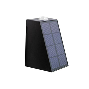Nueva lámpara de pared solar trapezoidal, luz de pared hacia arriba y hacia abajo, lámpara impermeable IP65 para exteriores para patio y jardín