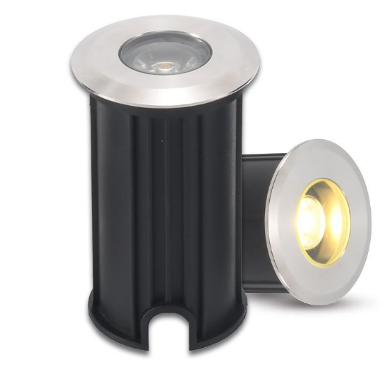 Luz enterrada Led 1w3w ancla de luz subacuática de acero inoxidable parque incrustado pared cuadrada esquina bajo el agua pequeña luz enterrada
