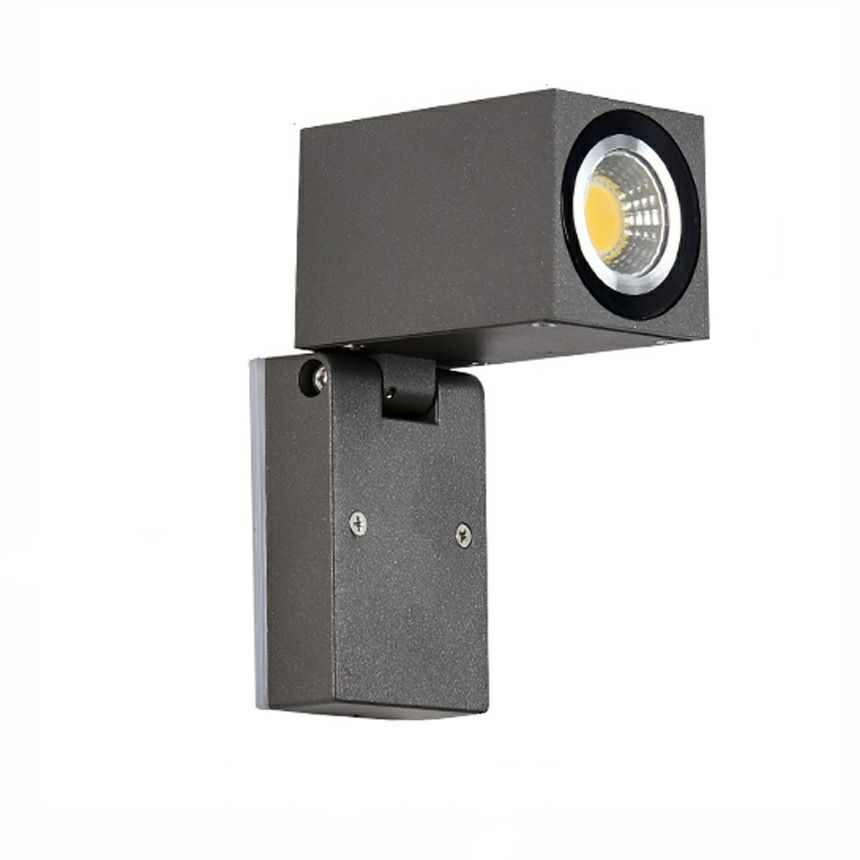 Luz de pared impermeable para exteriores, luz de pared cuadrada de ángulo ajustable, luz de pared de inducción de cuerpo humano, foco de inducción para jardín y Villa