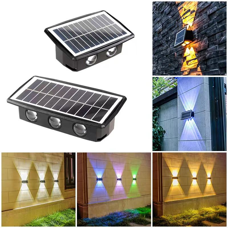 Nueva luz de pared solar para exteriores, luces de pared LED impermeables para patio, calle, paisaje, jardín, lámpara de decoración, lámpara de pared solar para exteriores