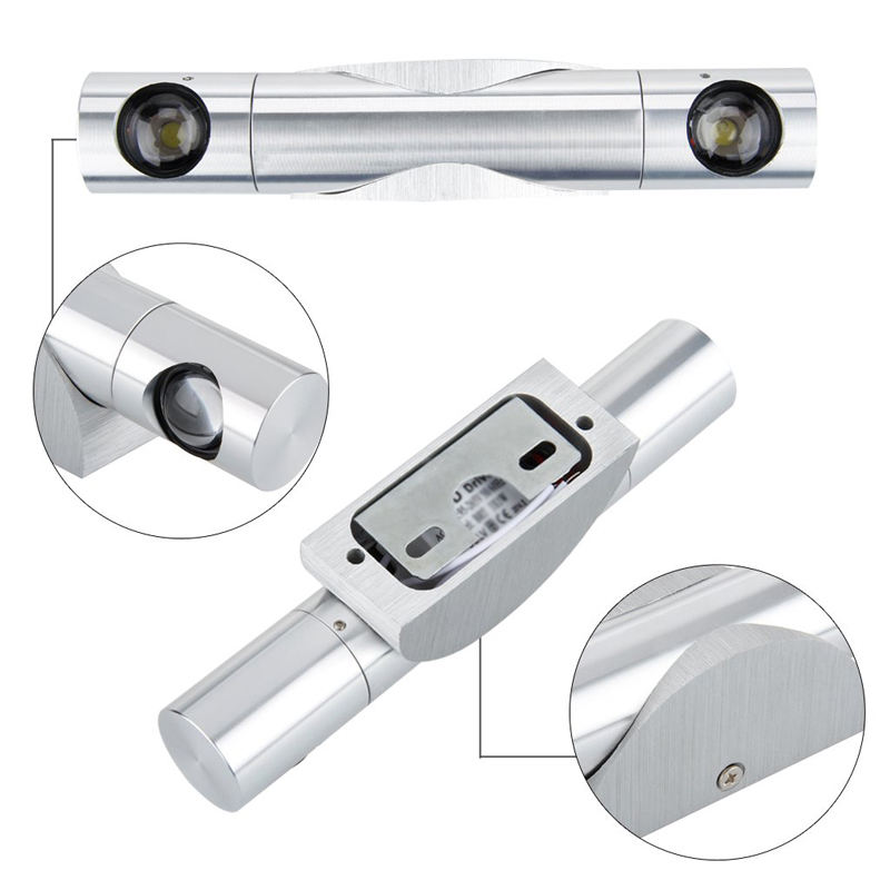 2x3W 360 grados de rotación hacia arriba y hacia abajo Lámparas de pared Lámparas de pared decorativas Lámpara de pared de lectura 
