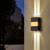 Jardín de calidad superior Ip65 impermeable aluminio rectángulo al aire libre Led pared luz montado en la pared