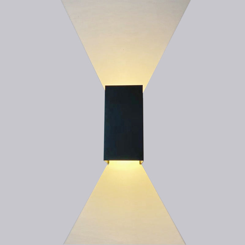 Aplique de pared de jardín impermeable de 12 W, candelabro de pared led de movimiento, iluminación de pared del dormitorio, ángulo de iluminación ajustable