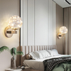 Lámpara de pared Led de luz nórdica, lámpara de pared dorada, punto de pared, fábrica de gypsophila, personalidad, fondo de sala de estar, dormitorio minimalista moderno, lámpara de pared dorada junto a la cama