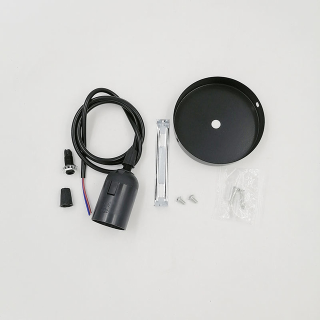 Bombilla LED de 1,8 M/4M, cable colgante, accesorios de iluminación DIY, pantalla con placa de techo, portalámparas E27, cable de araña