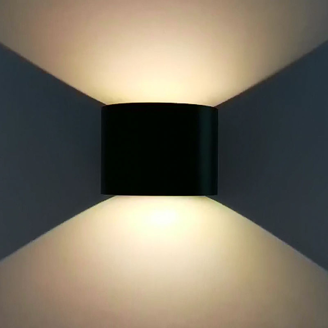 Diseño de semicírculo a prueba de agua luz de pared led 6W iluminación exterior con accesorios de precio directo de fábrica apliques lámpara de luz
