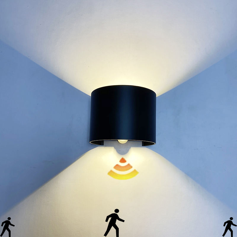 Diseño de semicírculo a prueba de agua luz de pared led 6W iluminación exterior con accesorios de precio directo de fábrica apliques lámpara de luz