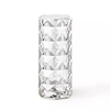 Lámpara de mesa con control remoto por infrarrojos Lámpara de escritorio de cristal interior de 16 colores Lámpara de mesa de acrílico transparente Control remoto RGB Dormitorio de cristal rosa creativo Luz de noche táctil