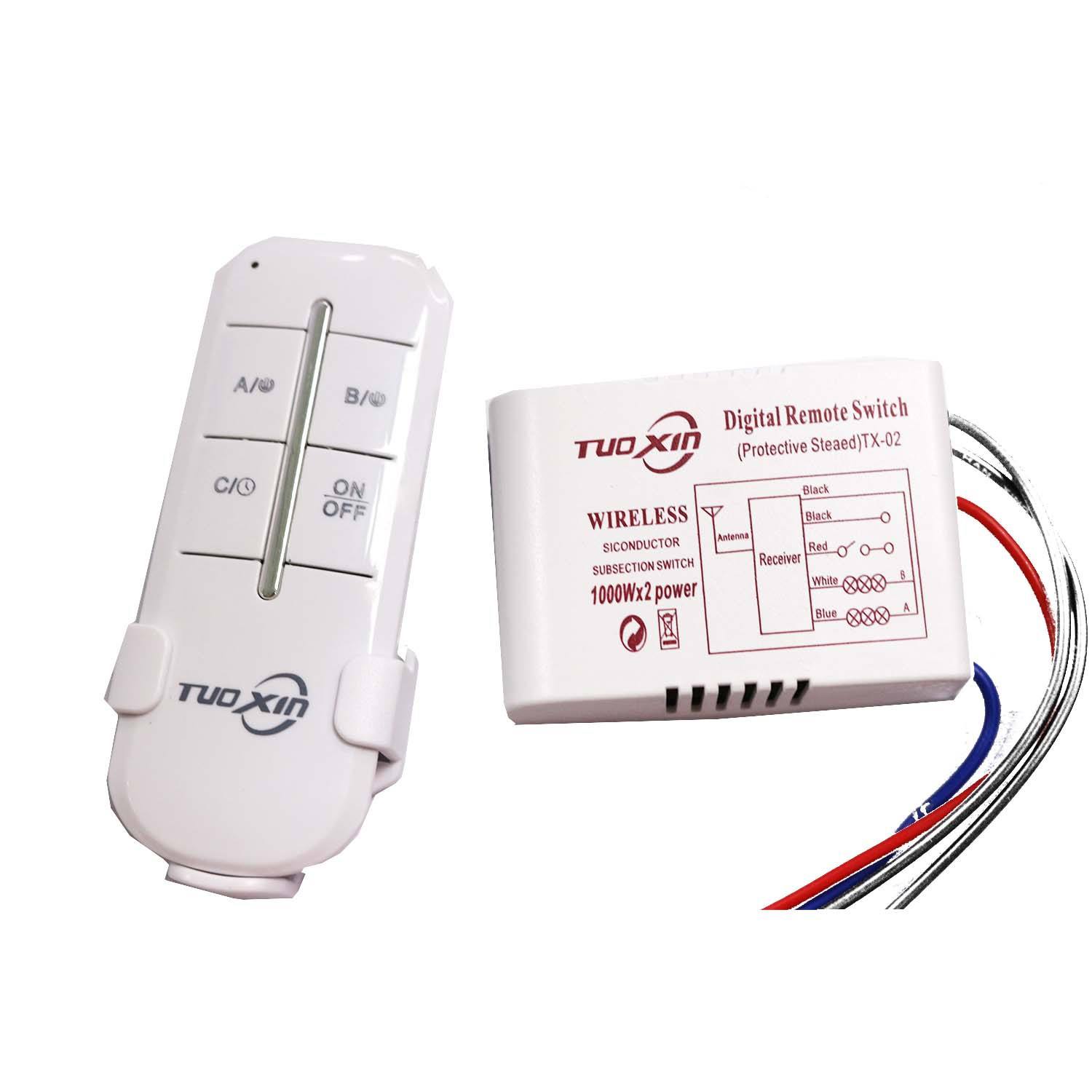 Interruptor de control remoto inalámbrico Controlador de segmento de lámpara de cristal inteligente para el hogar Interruptor digital de luz LED digital de 3 vías al por mayor