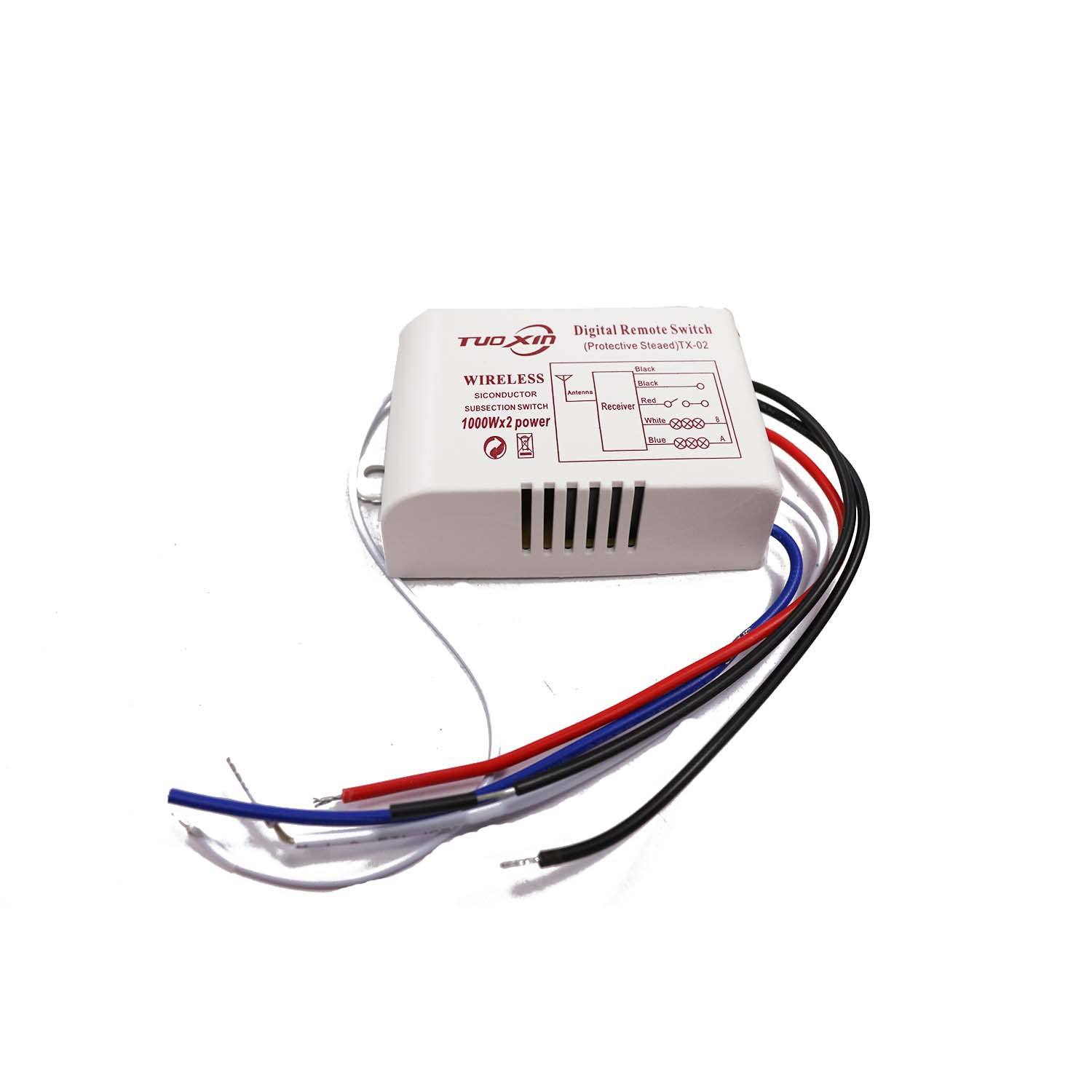 Interruptor de control remoto inalámbrico Controlador de segmento de lámpara de cristal inteligente para el hogar Interruptor digital de luz LED digital de 3 vías al por mayor