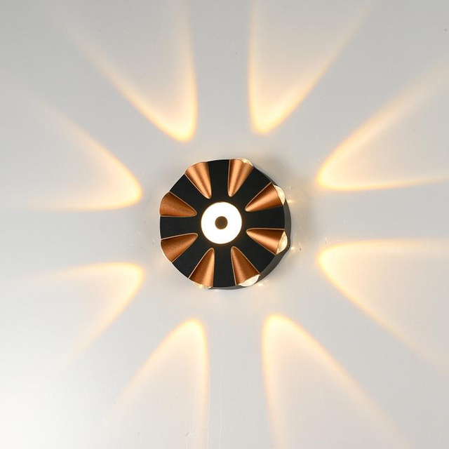 Lámpara de pared impermeable LED para exteriores, luminosa, para pasillo, balcón, puerta, Fondo, paisaje, lámpara de pared de aluminio