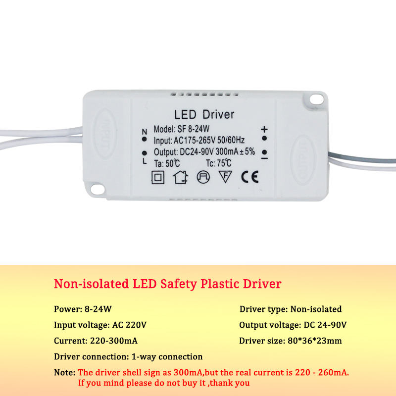 El adaptador de corriente del controlador LED de 8-120w para transformador no aislado AC220V El controlador LED tiene alta potencia y buena calidad.