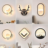 Wandlamp Slaapkamer Woonkamer Achtergrond Wandlampen Modern Minimalistisch Licht Luxe Trap Gangpad Creatie Lamp Wandlamp Bed