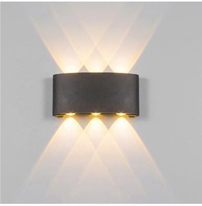 6W precio de fábrica barato luz de pared arriba y abajo luz de noche lámpara de pared para 100% seguridad estilo europeo-americano