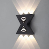 Lámpara de pared con forma de letra de 12 W Luz hacia arriba y hacia abajo Aplique de pared LED para exteriores Aplique de pared para exteriores moderno Aplique de pared para exteriores negro Aplique de pared para exteriores negro