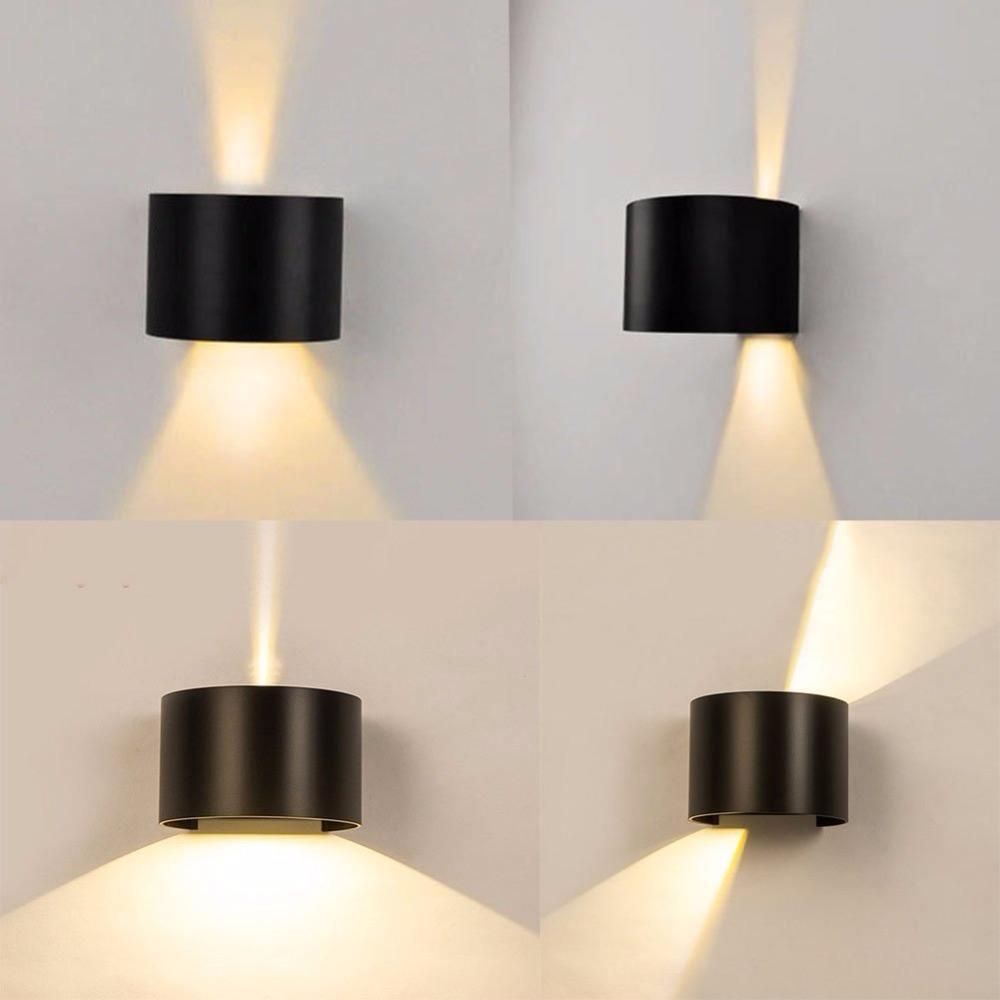 Hagood nueva lámpara de pared impermeable semicírculo 6W Led aplique de pared iluminación exterior impermeable IP65 iluminación ajustable