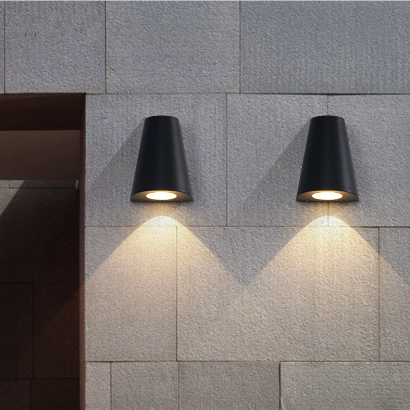 Lámpara de pared LED de un solo cabezal, resistente al agua, IP65, lámpara de pasillo de jardín, aplique de luz interior para exteriores, AC85-265V