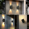 Outdoor Verstelbare Hoek Wandlamp COB Neer Licht Hotel Villa Buitenmuur Enkele Dubbele Kop Wandlamp Eenvoudige Aluminio