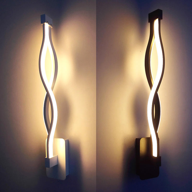 Lámpara de dormitorio moderna Lámpara de pared de onda larga y luz nocturna LED de alta calidad con precio de fábrica