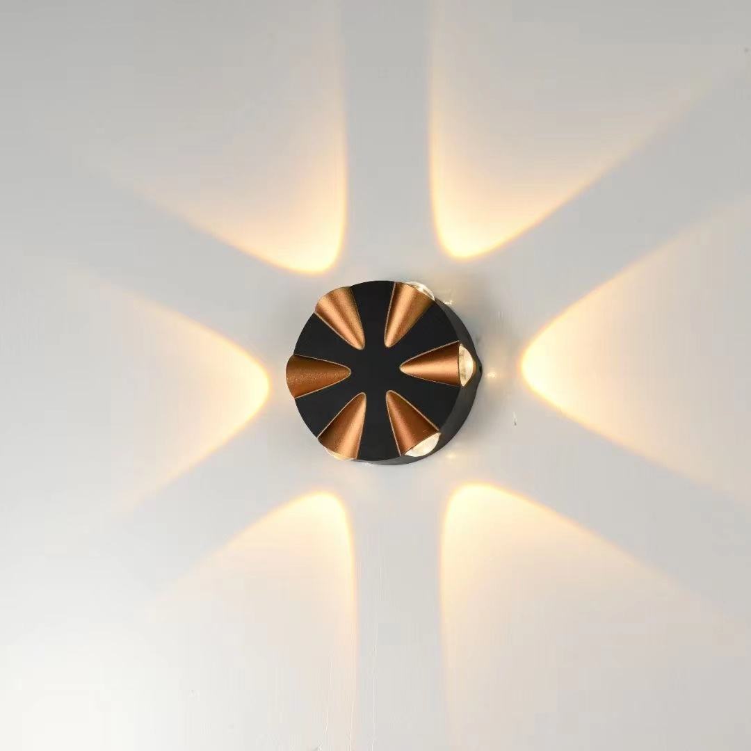 Lámpara de pared de jardín impermeable IP65 LED Lámpara de pared interior y exterior decorativa