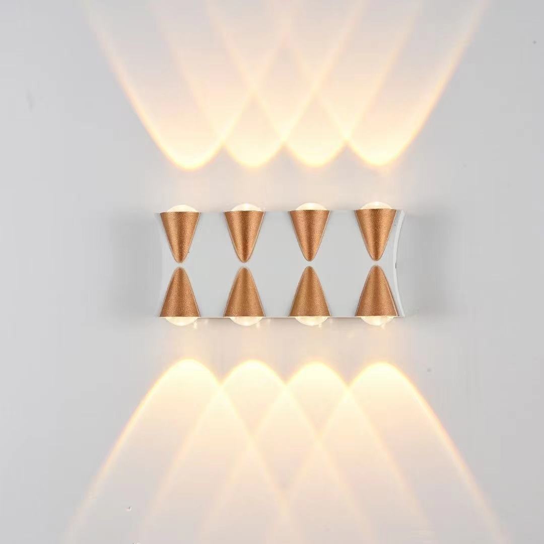 Lámpara de pared de jardín impermeable IP65 LED Lámpara de pared interior y exterior decorativa