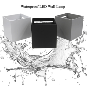 Estilo industrial AC85-265V Impermeable IP65 Haz ajustable Aluminio Exterior LED Cubo Luz de pared impermeable