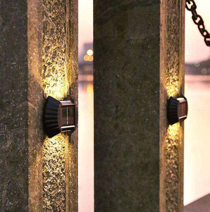 Lámpara de pared activada a prueba de agua para exteriores de fábrica, luz de pared Led Solar, luz de jardín con Sensor de movimiento para patio, luz de calle de jardín