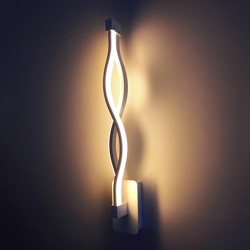 Lámpara de pared de onda larga de 2.4G con controlador Lámpara de pared LED Sala de estar minimalista Escalera Dormitorio 