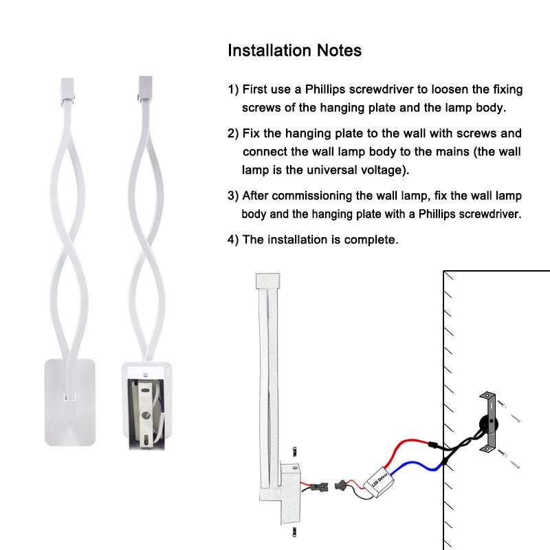 21W LED Wandspot Smart 2.4G Stepless oscurecimiento de tres colores para habitaciones interiores Luz de pared de aluminio con precio al por mayor