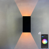 16 colores APP control Jardín Luz Exterior Hogar Moderno Impermeable Exterior Lámpara de pared Led montada en la pared