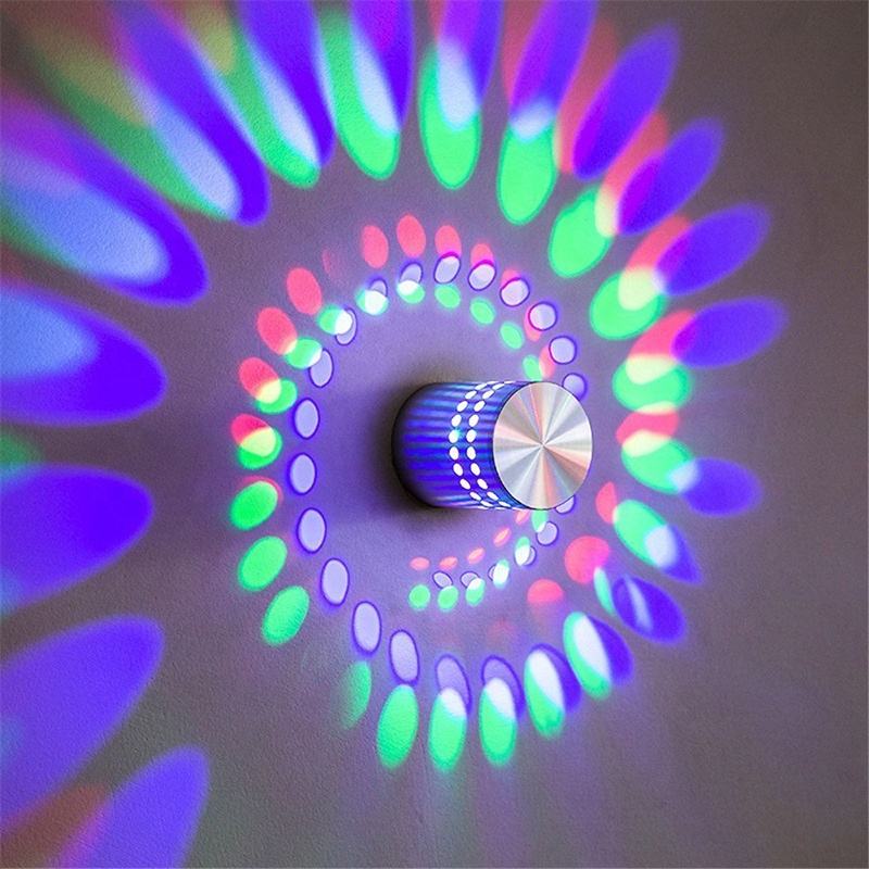 Luz mixta Luz de pared con orificio en espiral de alta calidad e iluminación interior con precio de fábrica colorido para la decoración de la sala de estar