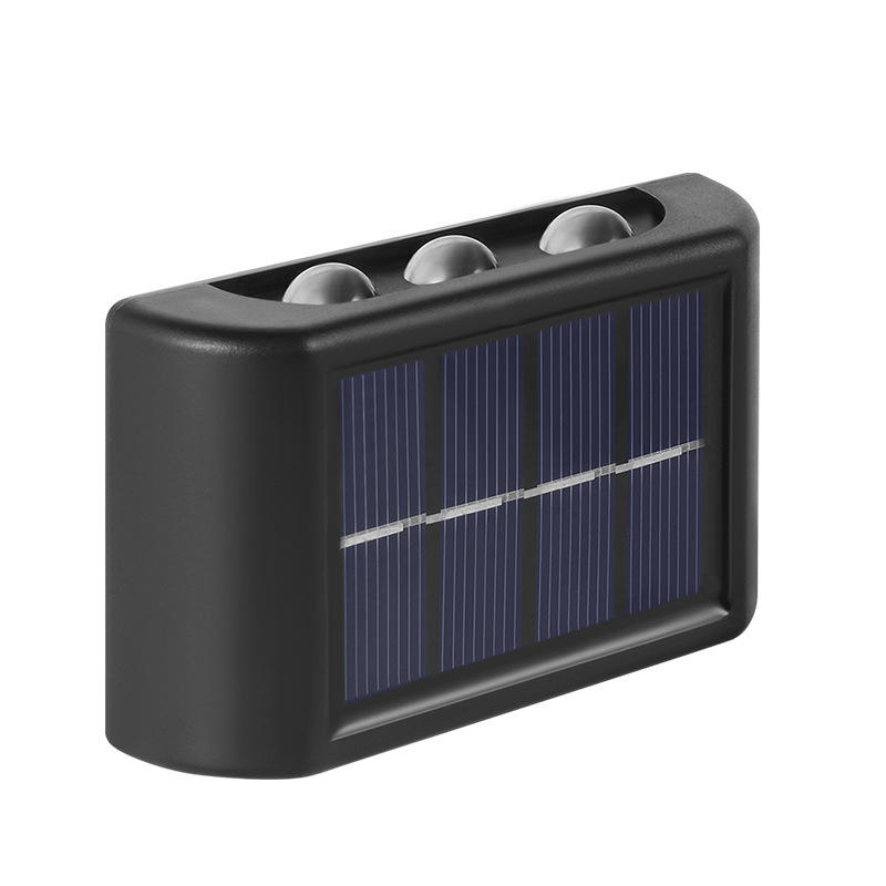 Luz solar de pared arriba y abajo, decoración exterior, jardín, patio, luz de pared para el hogar, impermeable, luminosa para exteriores