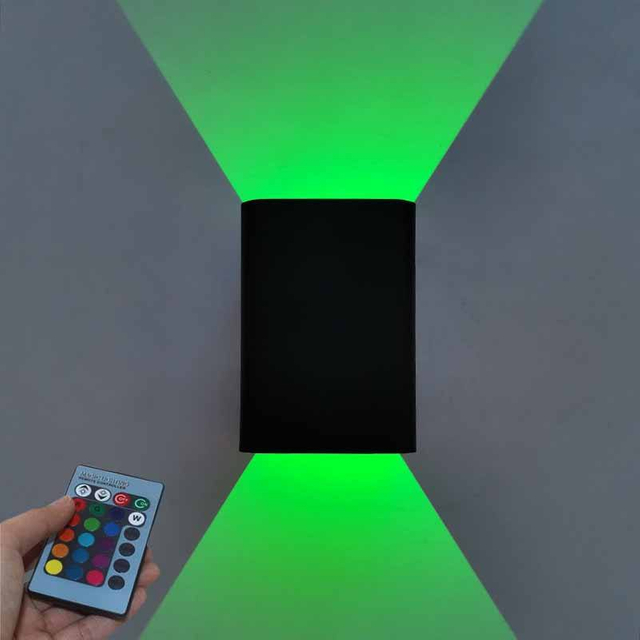 Moderno 5W LED Arriba Abajo Lámpara de pared RGB Dormitorio Cabecera
