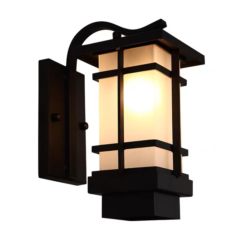 Luz solar de pared para exteriores Draadloze Wandlamp Luz de jardín impermeable Nuevo estilo chino Balcón de estilo japonés Puerta de pared exterior
