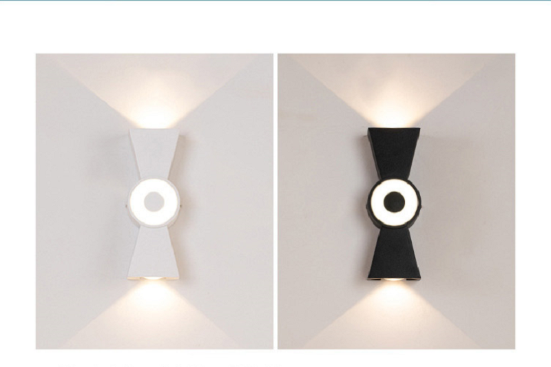 6W Led impermeable al aire libre arriba y abajo iluminación jardín forma de cuerno IP65 lámpara de pared de loft al aire libre led aplique de pared moderno