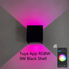 Lámpara de pared RGB inteligente para exteriores, lámpara de pared RGB que cambia de Color regulable, resistente al agua, IP65, haz de luz ajustable, lámpara para exteriores