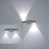Aplique de pared moderno de 6 W, accesorios de iluminación de pared LED de rotación de 360 ​​grados, lámpara de pared de lectura/luz de iluminación de espejo de alto brillo