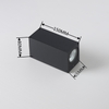 Lámpara de pared impermeable de doble cabeza cuadrada de 12 W, lámpara de noche única, lámpara de pared impermeable IP65 para decoración de jardín