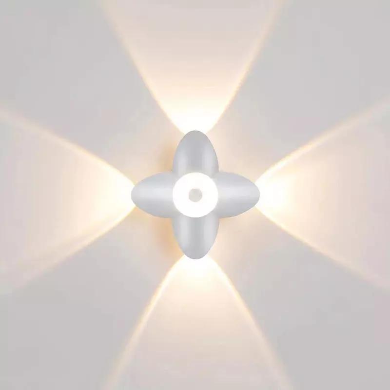 Luz LED de pared para exteriores, decoración hacia arriba y abajo, foco de Lotus Villa, pasillo, balcón, pasillo, luz de pared de fondo