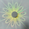 Lámpara de pared LED de flores de 3W Luz de flores luces decorativas de pared led Lámpara de pared 16 colores luz de noche Agujero en espiral LED hermosa lámpara de pared decorativa Luz