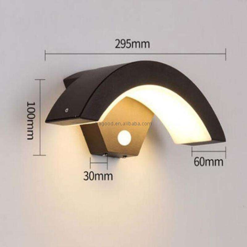 Lámpara de jardín para exteriores de 18 W, lámpara de pared impermeable para exteriores IP65, iluminación LED, lámpara de pared de aluminio, superventas, luz para pasillo