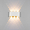 Lámpara de pared impermeable para exteriores, 4W, 6W, 8W, 10W, 12W, ovalada hacia arriba y hacia abajo, resistente al agua, IP65, luz de pared Exterior, porche, luz de jardín