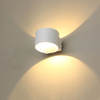 Luz de pared circular de luz blanca cálida/fría de 5W para decoración de interiores, luces brillantes, lámpara de pared LED negra/blanca, luz de arriba y abajo