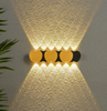 Nueva iluminación de escaleras de pasillo, lámpara LED de pared para exteriores, impermeable, IP65, aplique de pared de arriba y abajo, luz acrílica, luces de jardín de 220V