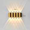 Lámpara de pared Rectángulo de moda Oro Negro Luz hacia arriba y hacia abajo Lámpara de cuerpo luminoso Estilo de iluminación Oficina moderna Rohs Epistar Input Flux