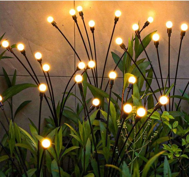 lámpara solar al aire libre luces solares de pared al aire libre luces de pared solares Vacaciones de Navidad Parque al aire libre Resort Decoración Tela Led luz de decoración de patio de navidad