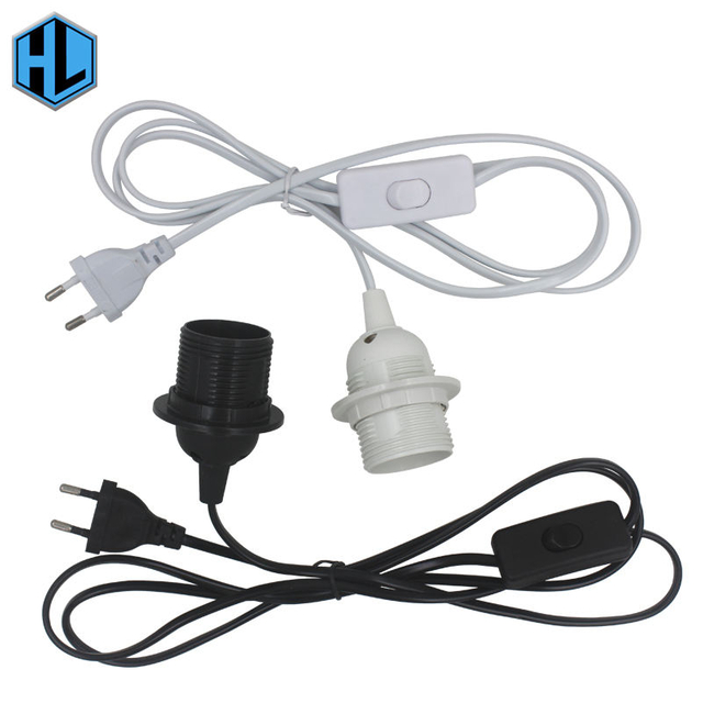 Enchufe de lámpara LED E27 de longitud de línea de 1,8 M a250V 4A 303 convertidor de adaptador de soporte de lámpara de encendido/apagado para soporte de enchufe de suspensión de luz LED